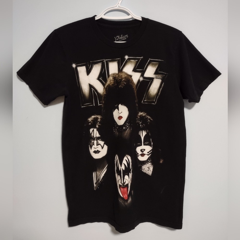 Philcos Black KISS T Shirt Size Small 100% Cotton